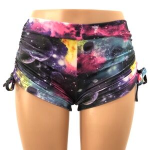 Space Galaxy Hot Yoga Sexy Short Swim Festival SXYfitness Made in USA
